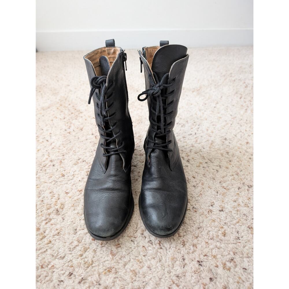 Corso Como black leather lace up boots View 2